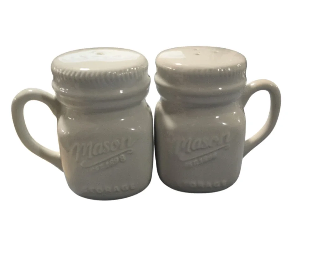 Mason Craft & More Ceramic Salt and Pepper Shakers